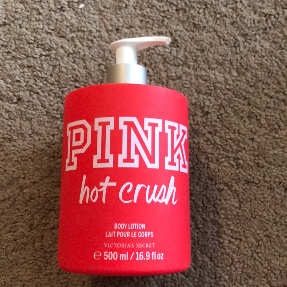 Pink body lotion